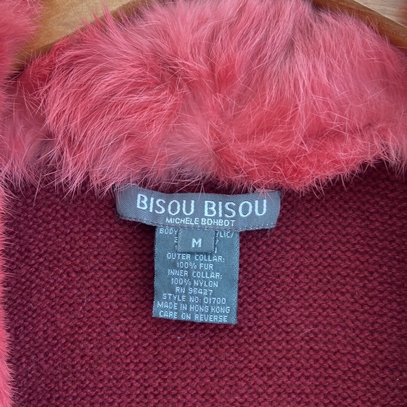 Fur collar maxi cardigan Y2K - Picture 5 of 10